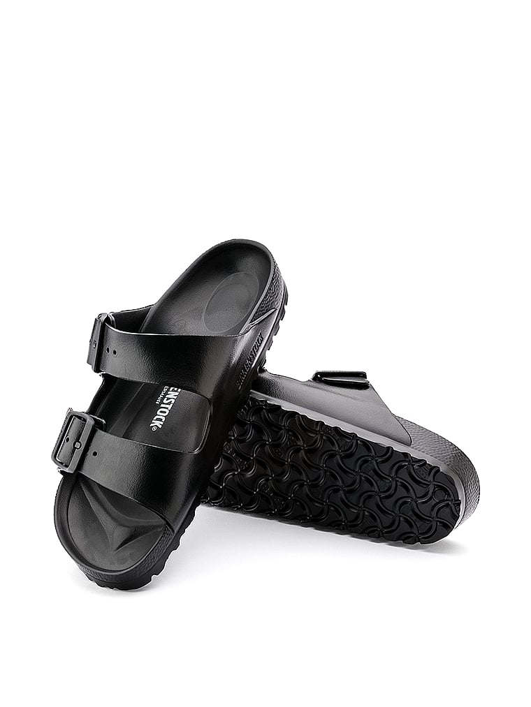 Birkenstock Arizona EVA Sandals, Black, offModelFront, 2 of 4