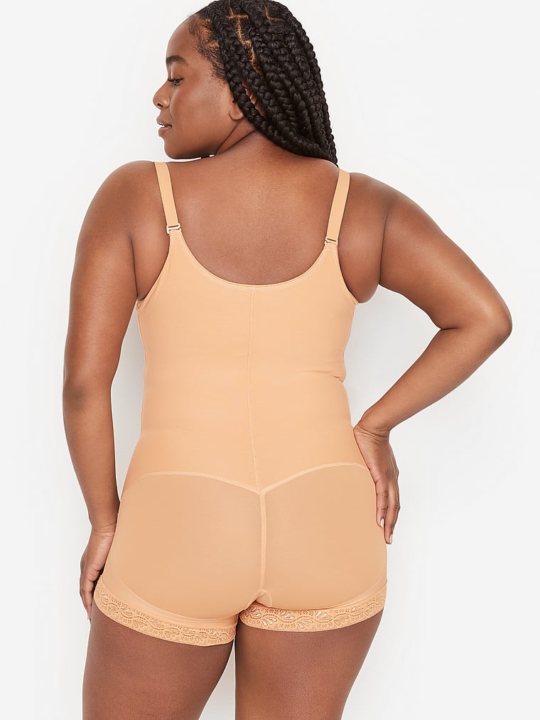 Victoria's Secret, Leonisa Shapewear  Extra-firm Compression Open Bust Body Shaper, Cognac, onModelBack, 7 of 7