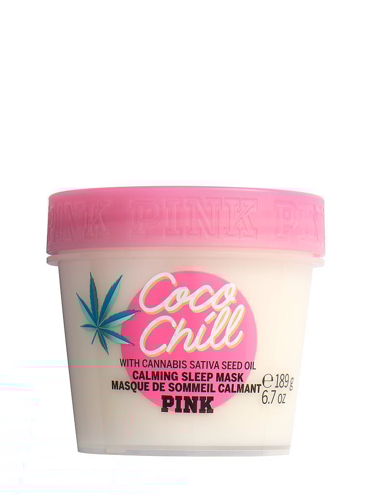 Coco Chill Calming Sleep Mask with Cannabis Sativa Seed Oil - PINK - beauty