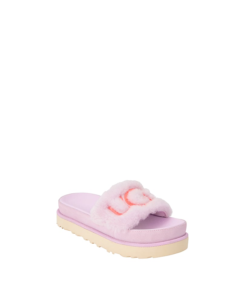 Ugg laton fur slide purple Clearance