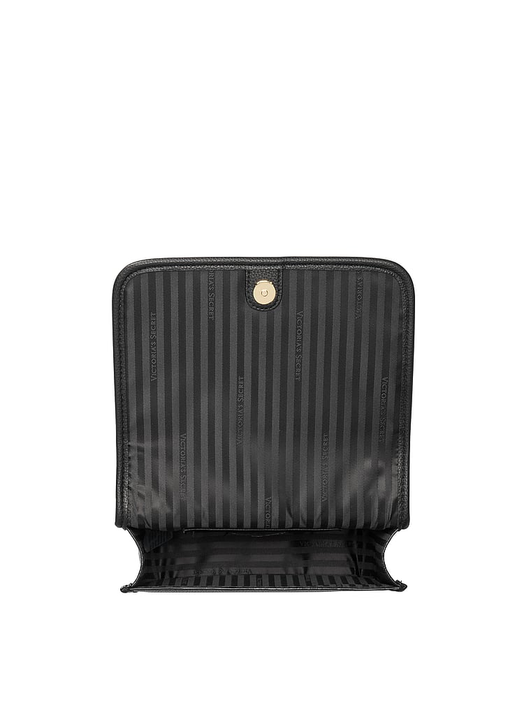 VictoriasSecret Logo Stripe Flap Belt Bag. 3