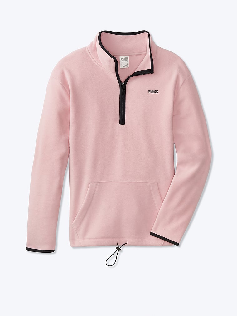 PINK Polar Fleece Quarter-Zip - PINK - pink