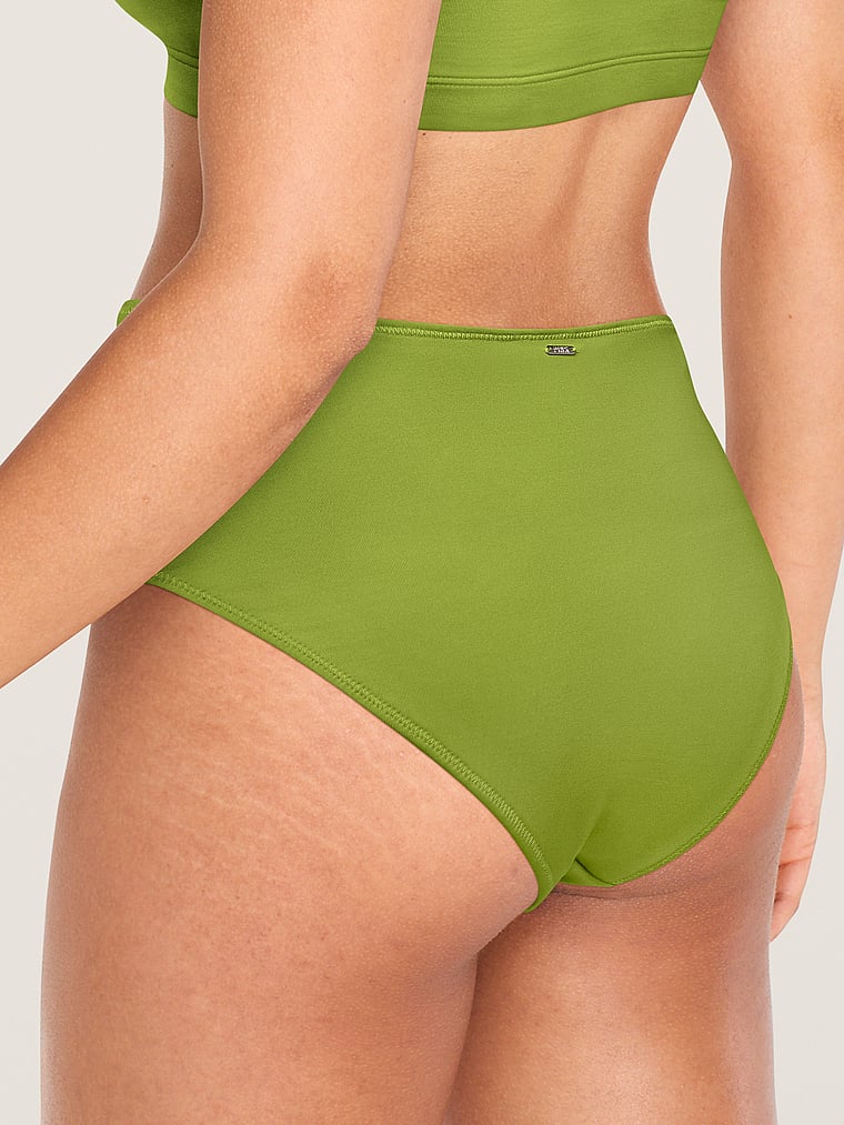 Swim High Waist Bikini Bottom - PINK