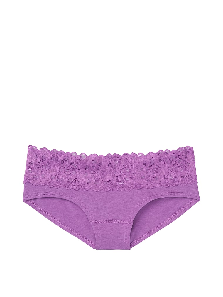 VictoriasSecret Stretch Cotton Lace-waist Hiphugger Panty - 11150308-4JPQ