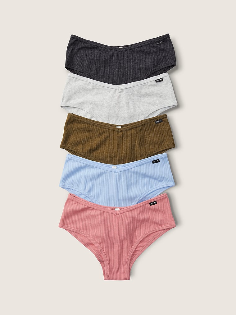 PINK 5-Pack Cotton Cheekster Underwear, Neutral Pack, offModelFront, 1 of 1