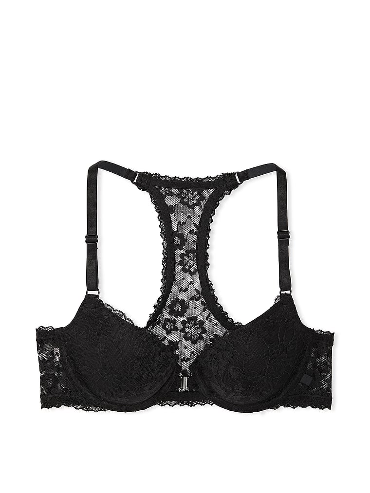 Victoria's Secret Everyday Comfort Lace Racerback Bra, Demi Cup, Front  Close, Smoothing, Lightly Lined - Shopping From USA
