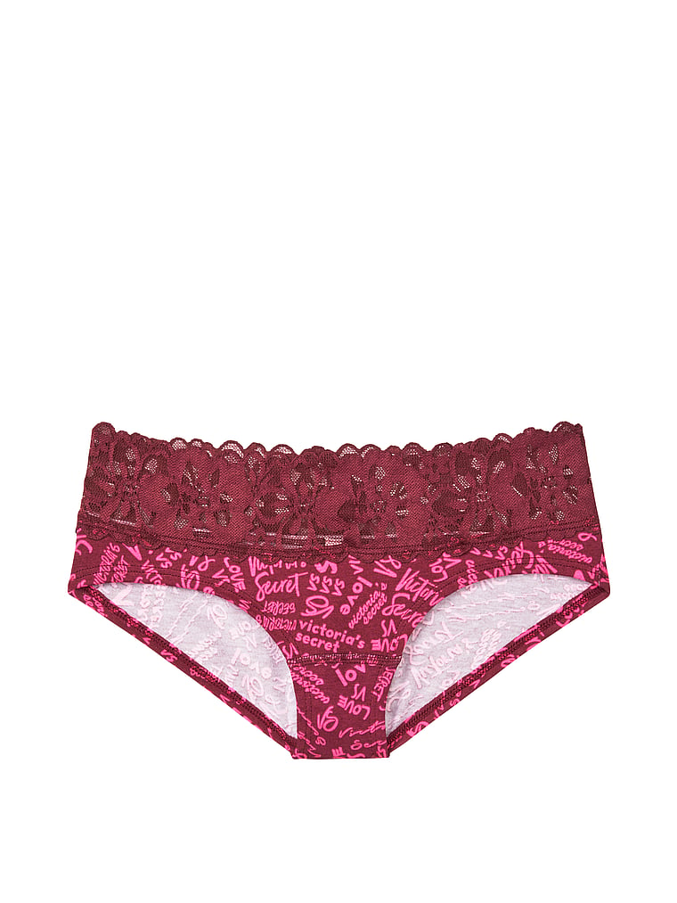 VictoriasSecret Stretch Cotton Lace-waist Hiphugger Panty - 11150308-4K0N