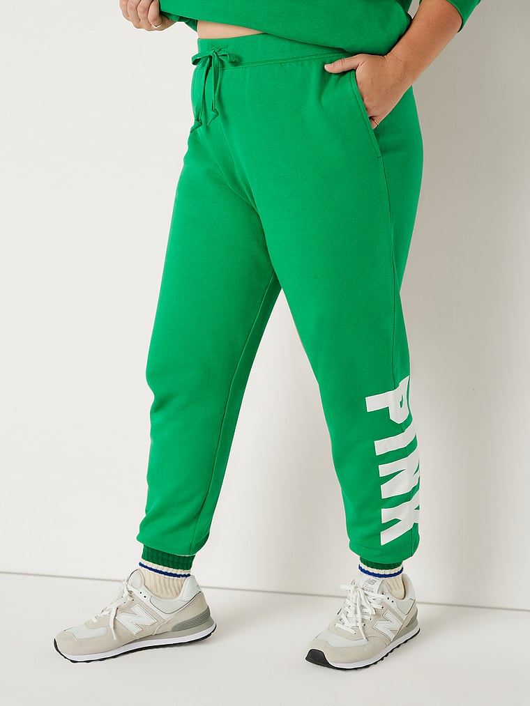 PINK Everyday Lounge Relaxed Jogger, Happy Camper Sans Logo, onModelFront, 1 of 4