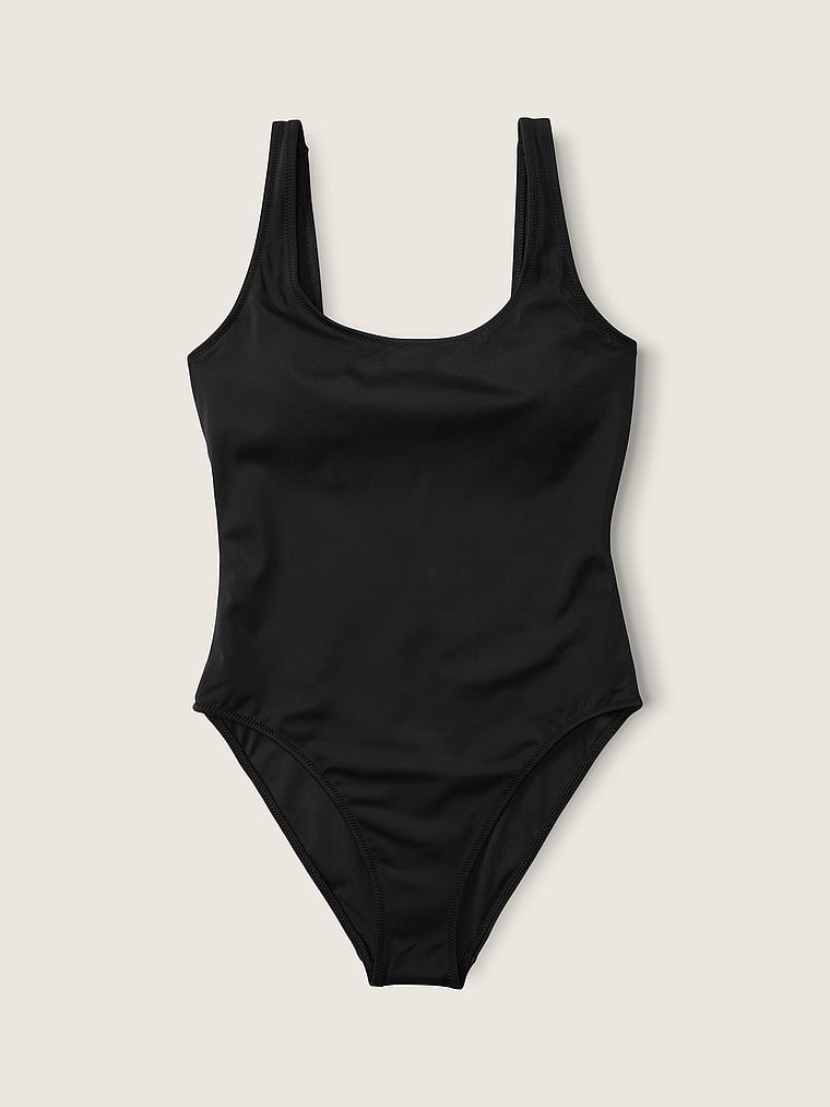 PINK Scoop One-Piece Swimsuit, offModelFront, 4 of 5