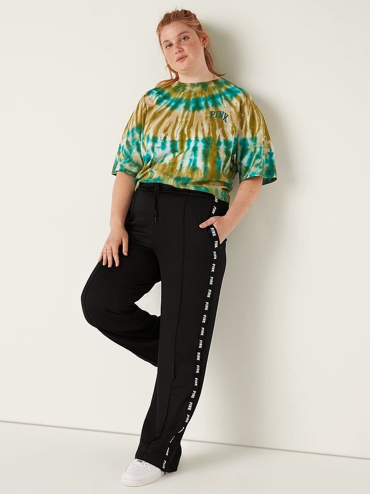 Wide Leg Track Pants - Apparel - PINK