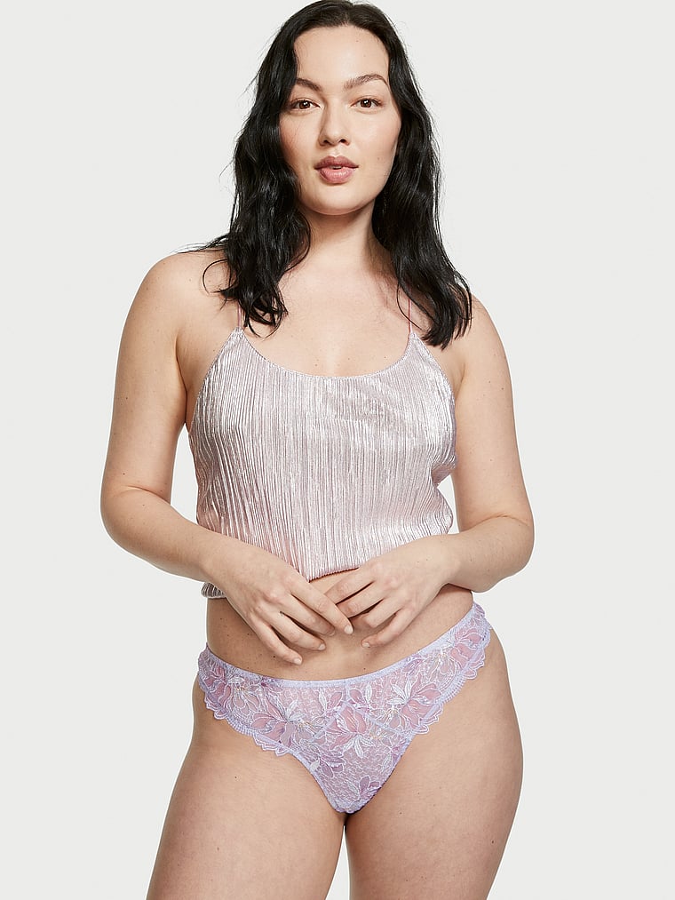 Floral Embroidery Thong Panty - Victoria's Secret