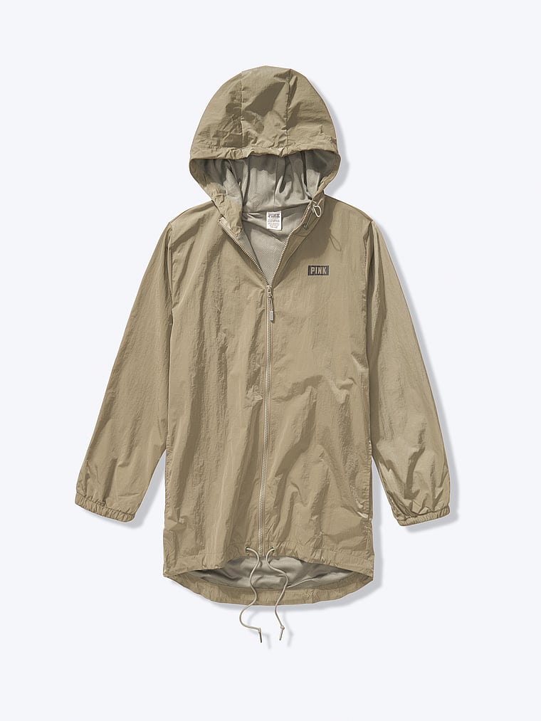 pink full zip anorak jacket