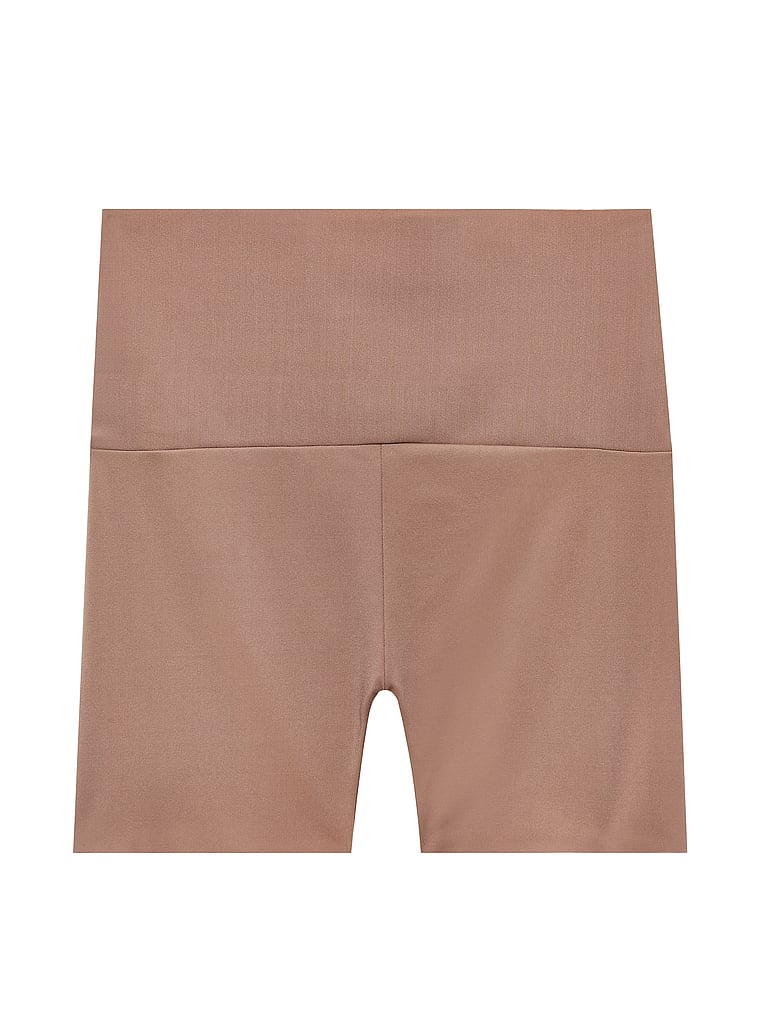 Victoria's Secret, Leonisa Shapewear Moderate Compression Stay-in-Place Seamless Slip Shorts, Brown, offModelFront, 5 of 7
