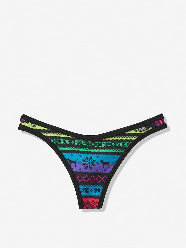 Victoria Secret Comb VictoriasSecret Cotton Thong - 11153036-4THG