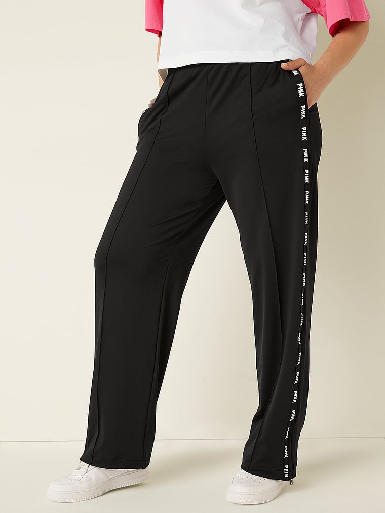 High Waist Wide Leg Track Pant 