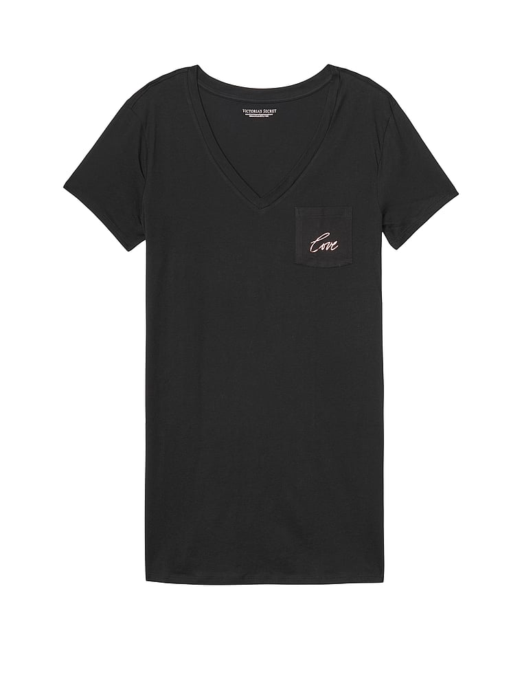 Lightweight Cotton V-Neck Sleepshirt 