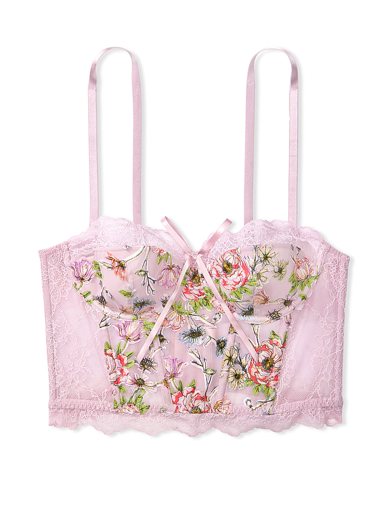 Bralette Set Bundle of 2 DD 1 Lilac and 1 Red Roses Victorias Secret Small 