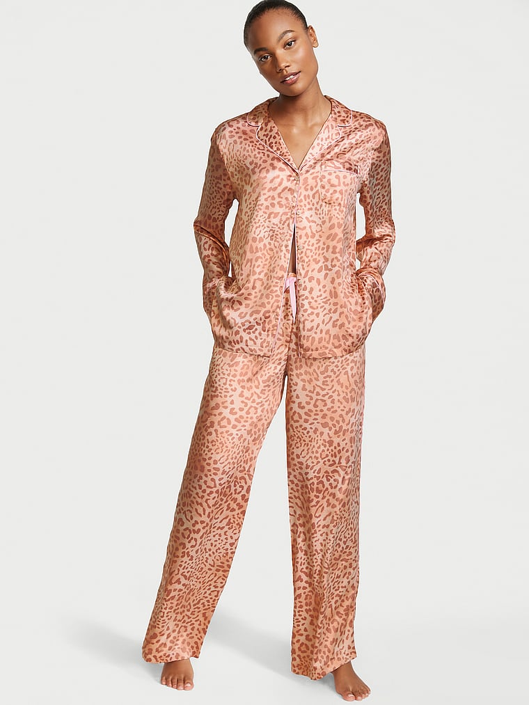 $90 Victoria Secret SATIN Afterhours Pajama PJ Set Pants Multi XS S M L XL NEW 
