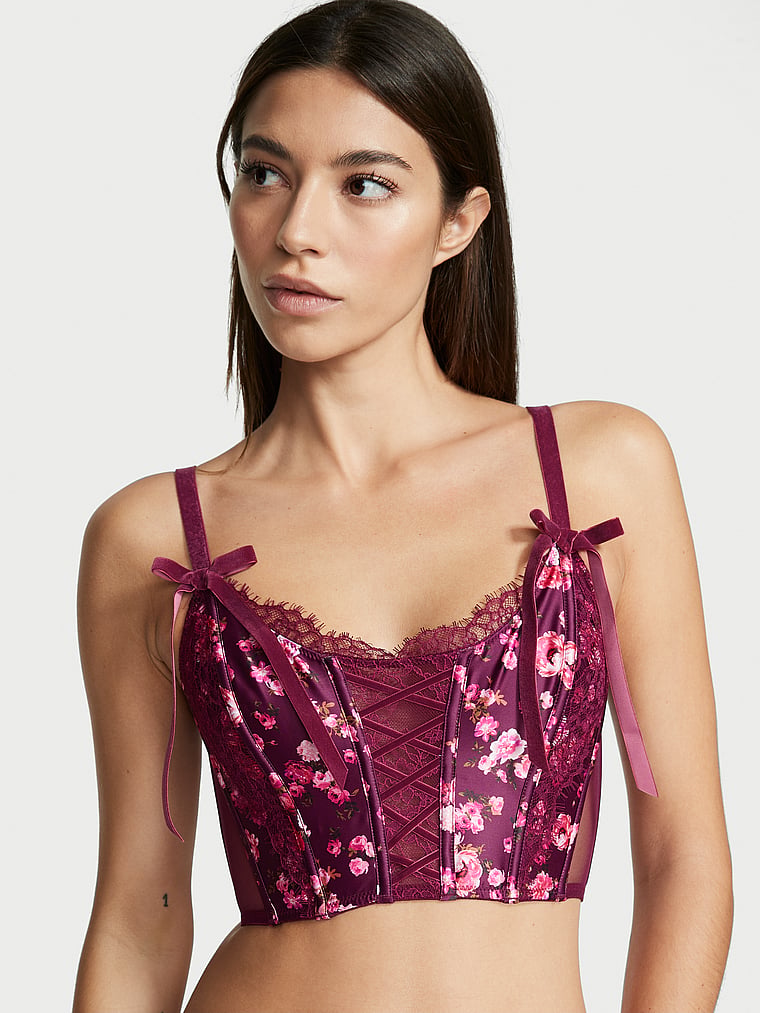 Unlined Lace-Up Corset Top - Bras - Victoria's Secret