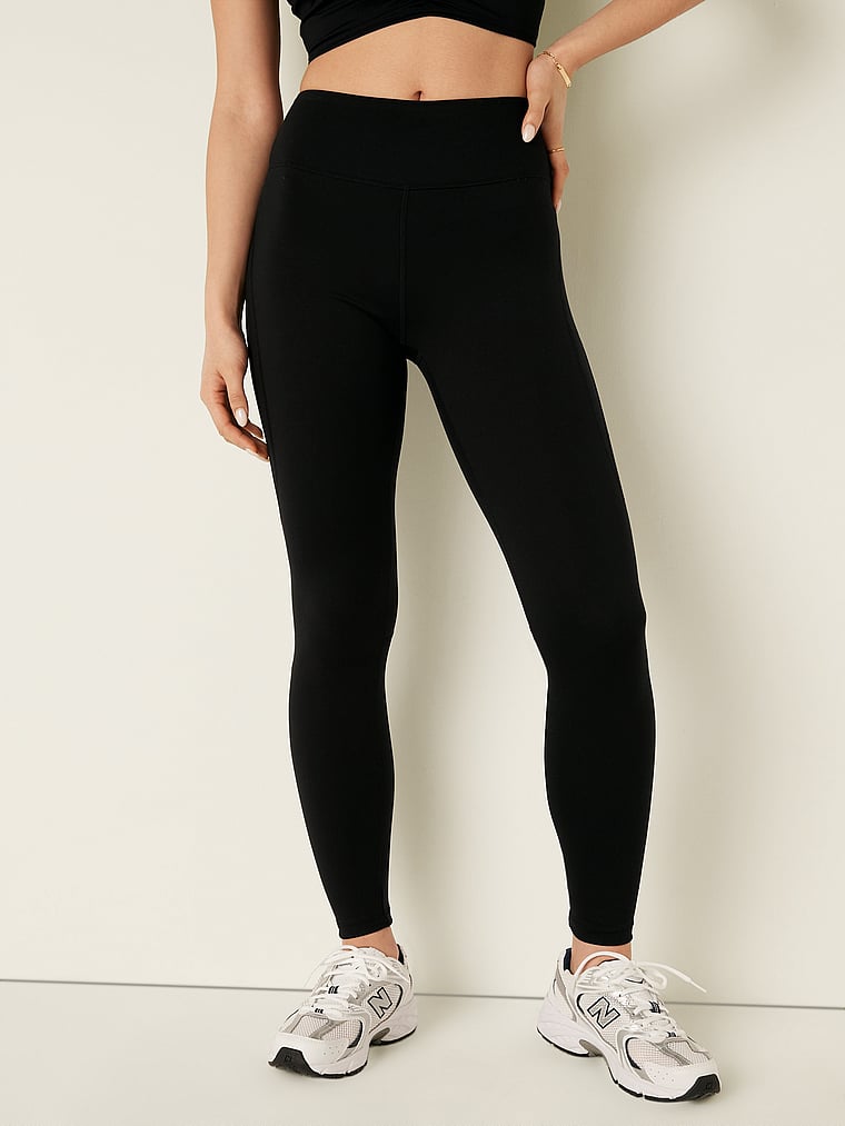 Pink Black Leggings With Pockets