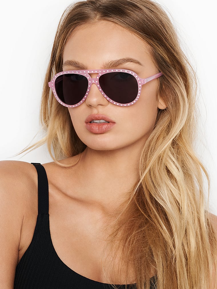 VictoriasSecret Sparkle Aviator Sunglasses. 4