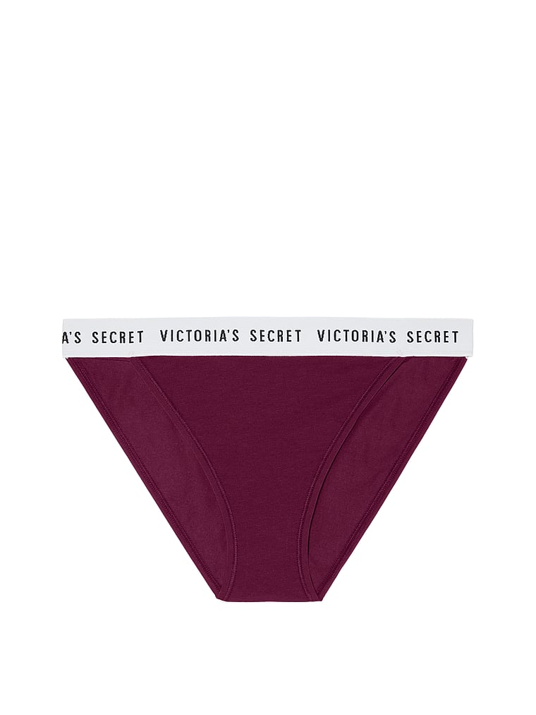VictoriasSecret Stretch Cotton Logo High-leg Bikini Panty. 1