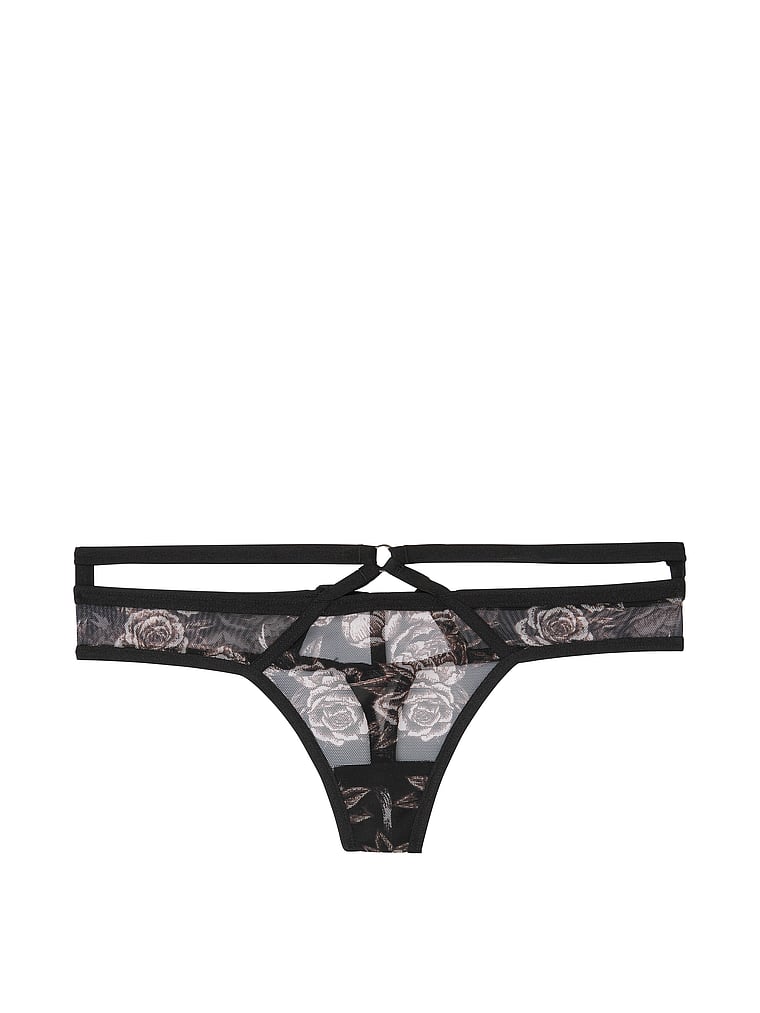VictoriasSecret Lace & Mesh Thong Panty - 11162866-4RKW