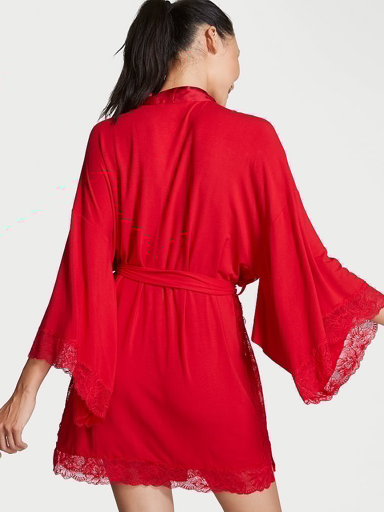 lace trim robe
