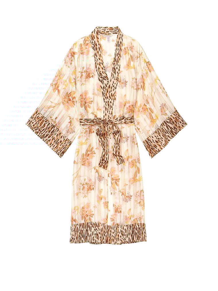 Buy Shadow Stripe Long Kimono Robe, undefined - Order undefined online ...