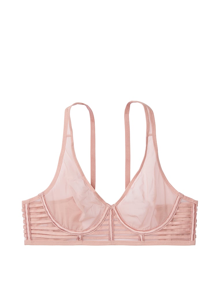 VictoriasSecret Unlined Mesh Full-coverage Plunge Bra. 3