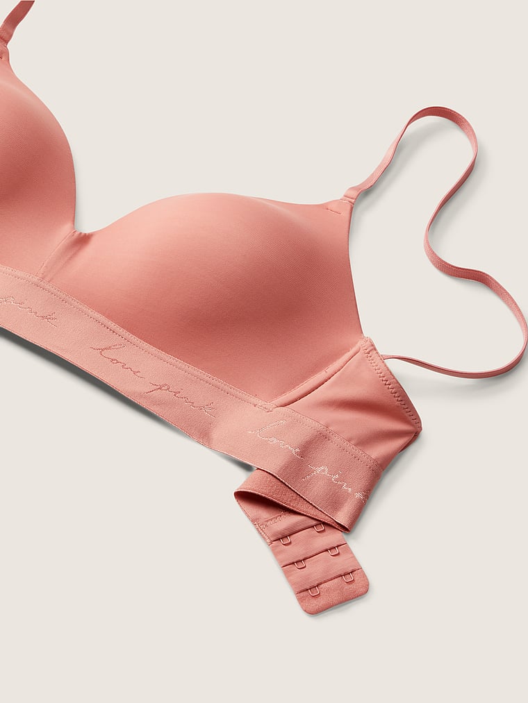 Pink Victoria’s Secret Wear Everywhere wireless lightly lined bra red 36D