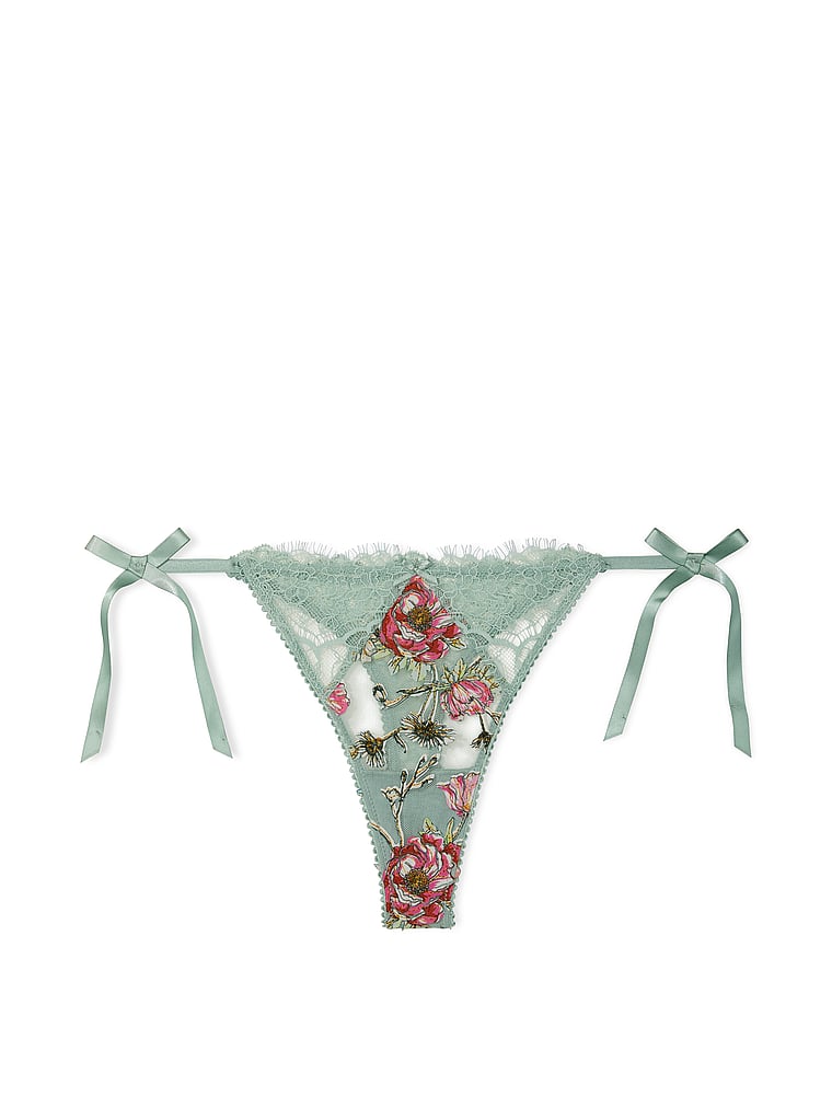 Floral Embroidery Side-Tie Thong Panty - Panties - Victoria's Secret