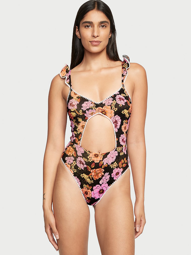 victoria secret one piece leopard swimsuit