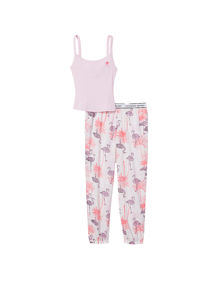 Cotton Tank Jogger Pajama Set 
