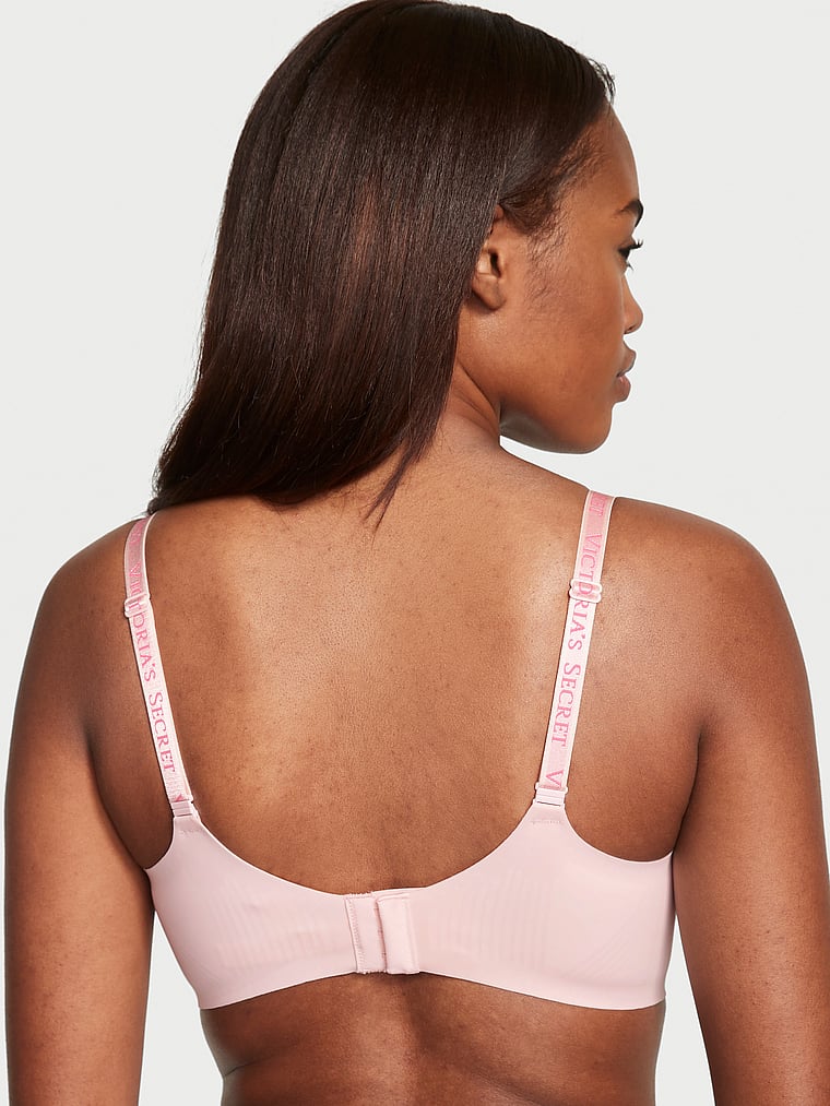 Victoria's Secret, The T-shirt T-Shirt Push-Up Lounge Bra, Purest Pink, onModelBack, 2 of 5 Maya is 5'11" and wears 36D or Medium