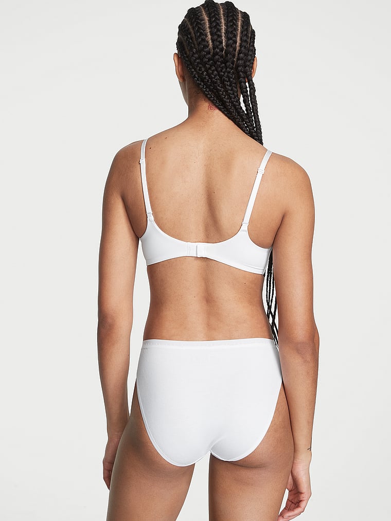 Victoria's Secret, Victoria's Secret Stretch Cotton Hiphugger Panty, Vs White, onModelBack, 3 of 3 Anyeline is 5'10" or 178cm and wears Small