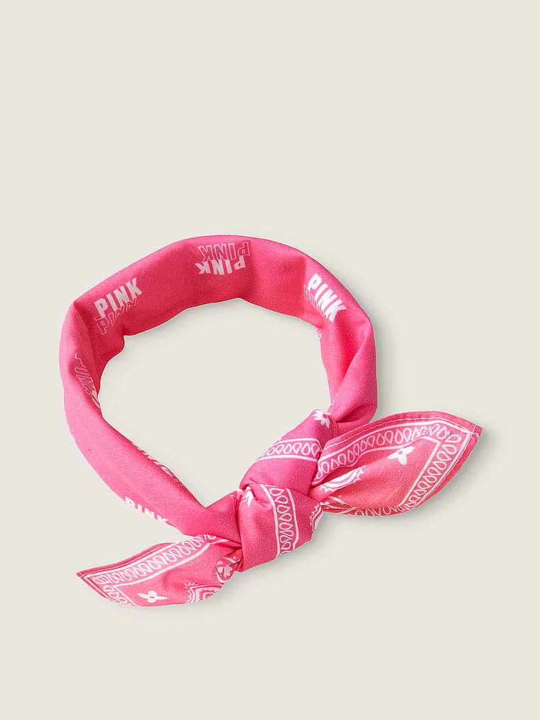 Details about   Victoria's Secret PINK Tie Dye White Paisley Bandana New!