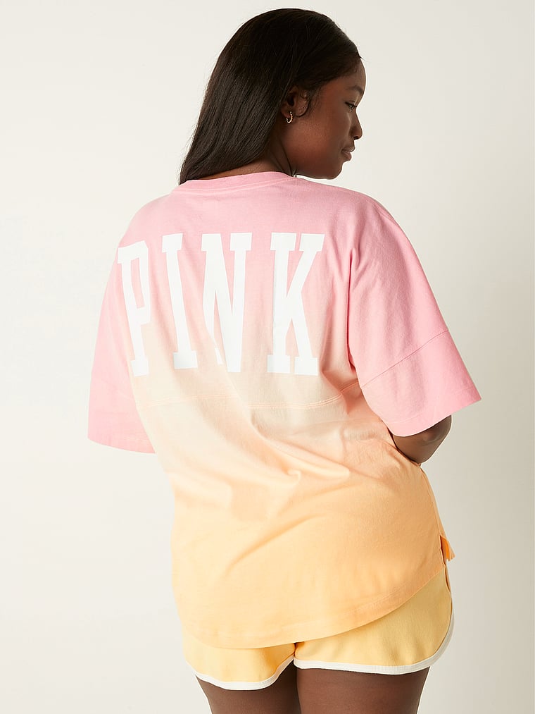 Varsity Short Sleeve Crew Tee - PINK