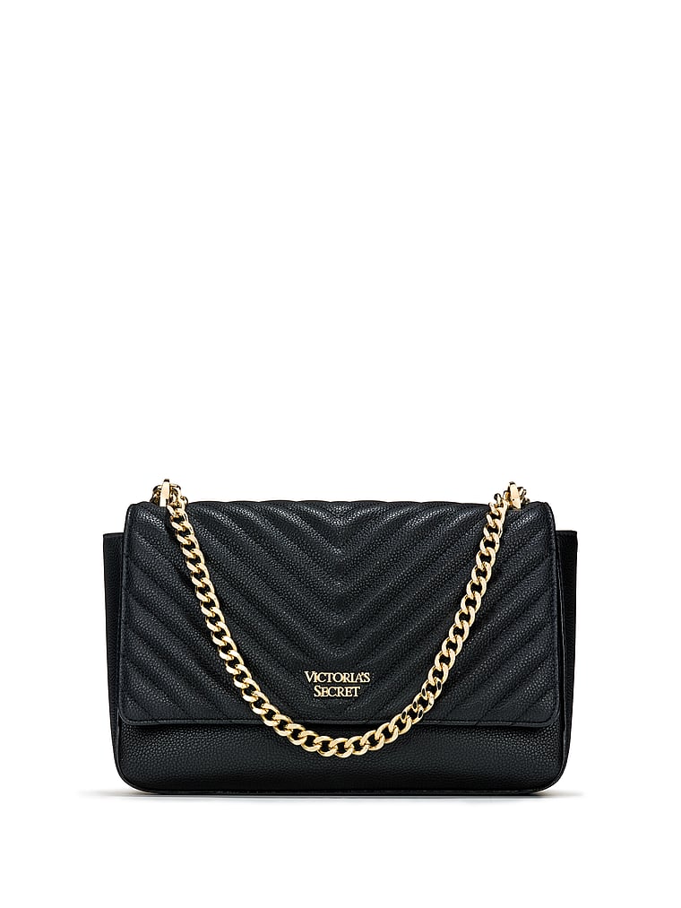 VictoriasSecret Pebbled V-Quilt Bond Street Shoulder Bag  . 1