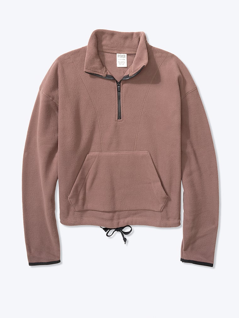 pink half zip fleece