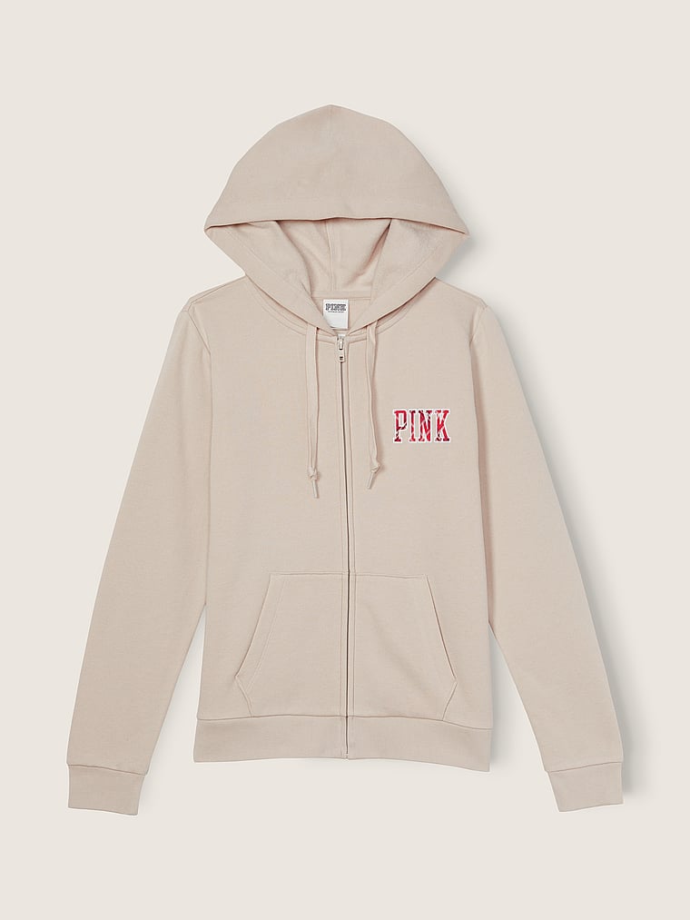 Fleece Zip-Up Everyday Hoodie - Apparel - PINK