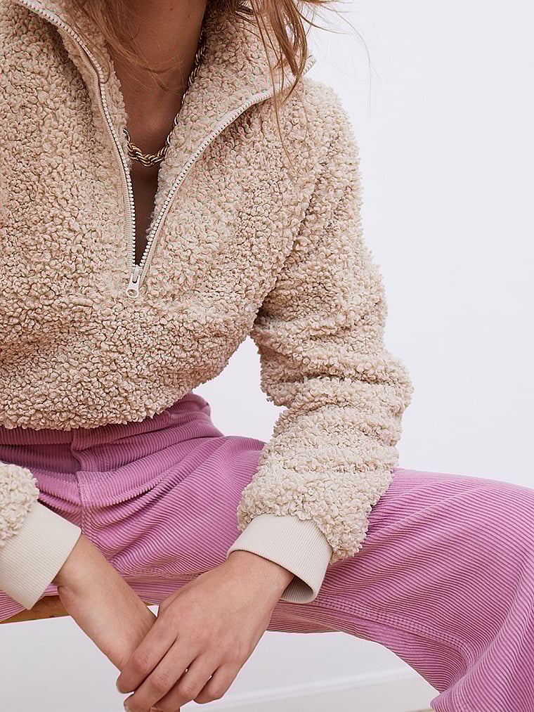 pink fleece top pullover