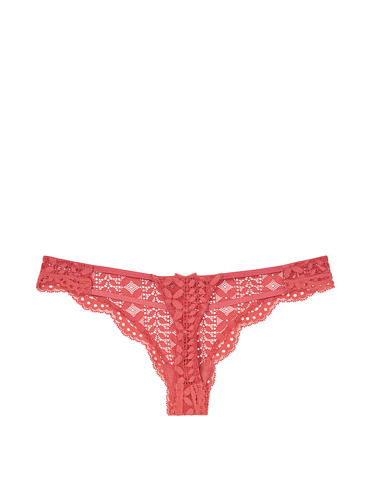VictoriasSecret Embroidered Stars Thong Panty - 11149775-3S06