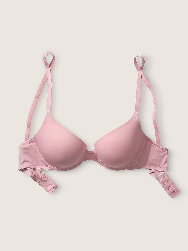 PINK VICTORIA'S SECRET COCOON  WEAR EVERYWHERE PUSH UP FRONT CLOSE BRA VS 