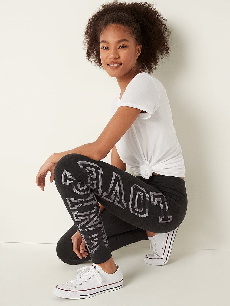 Pink cotton high waisted legging Clearance