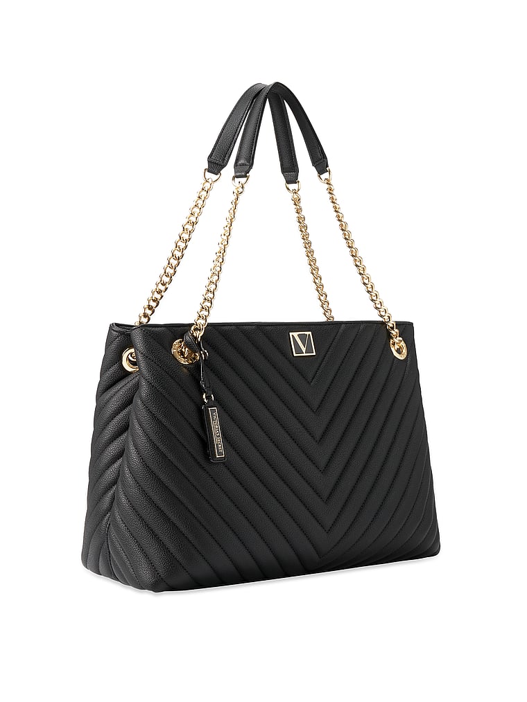 Victoria's Secret Bags | Nwt Vs Black Shoulder Tote | Color: Black | Size: Os | Nur3991's Closet
