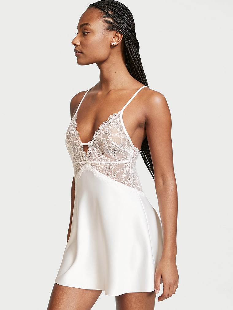 Silk White Bridal Nightgown 