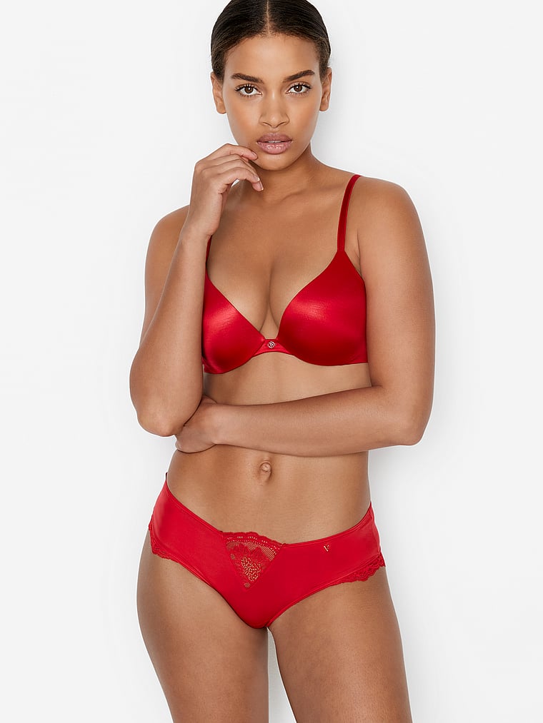 Victoria's Secret, Very Sexy So Obsessed Push-Up Bra, Lipstick, onModelSide, 3 of 4