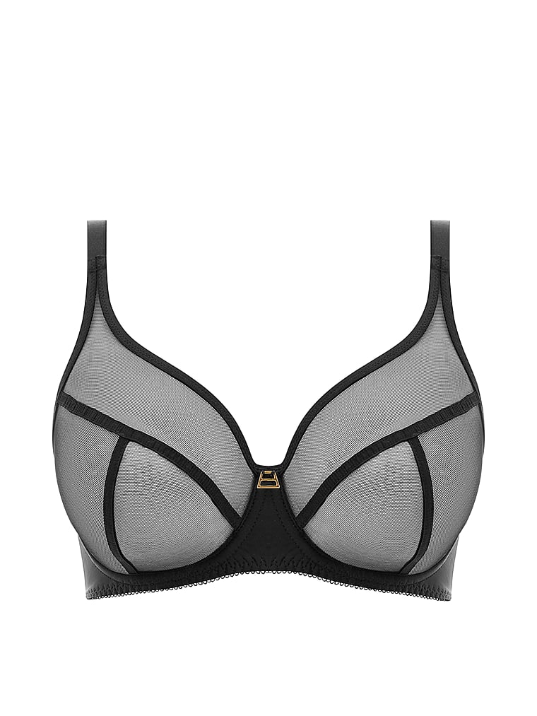 Victoria's Secret, Freya Snapshot Underwire High Apex Bra, Noir, offModelFront, 3 of 4