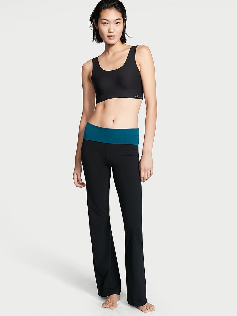Yoga Foldover Cotton Flare Legging 